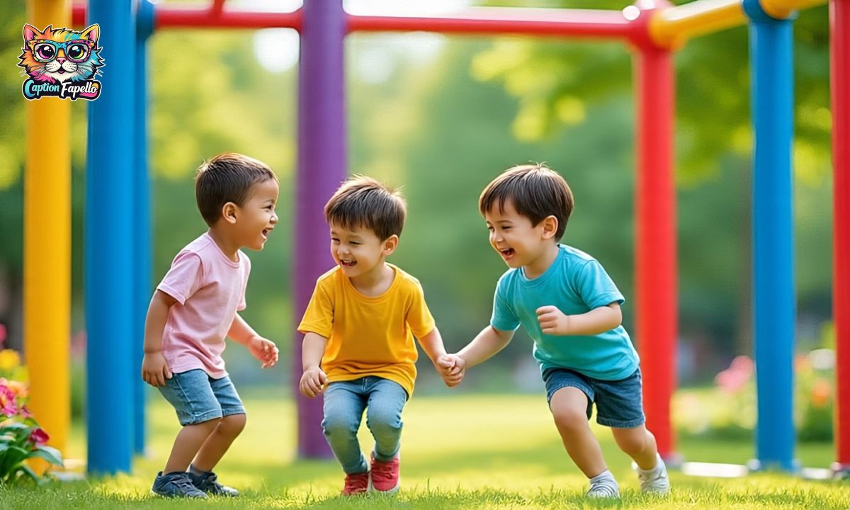 500 + Caption For Kids Playing